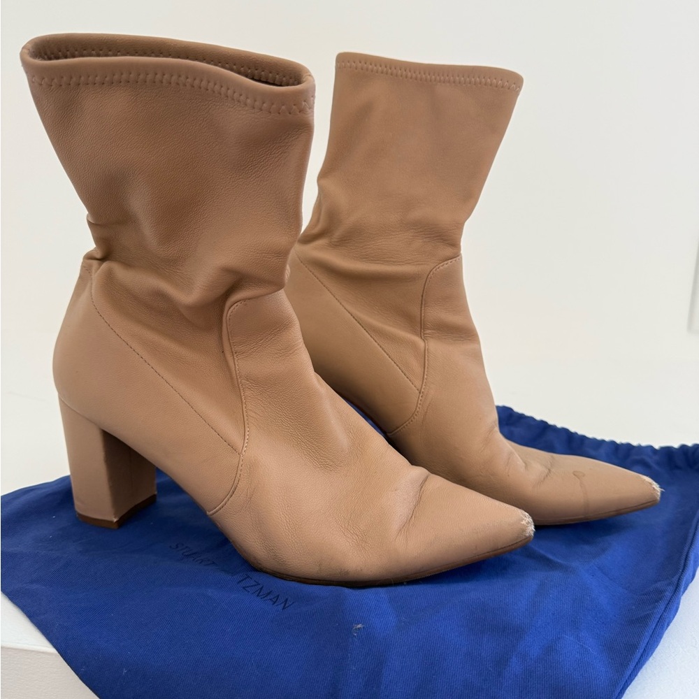 Stuart Weitzman Beige Heeled Boots
